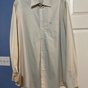 Men's Beige Burberry Button Down